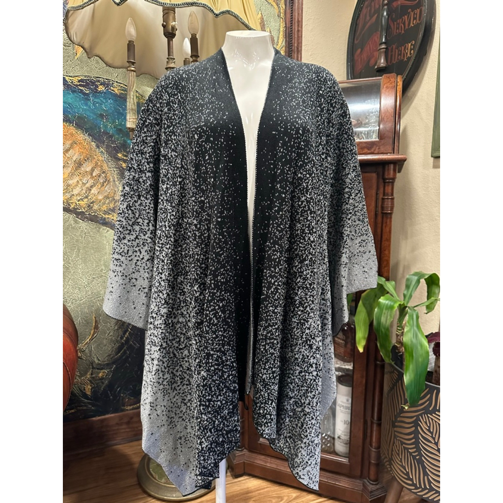 Women's Calvin Klein Cardigan One Size Black Gray